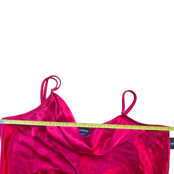 NWT BEBE Satin Cowl Neck Slip Midi Dress - 1X - Picture 4 of 11